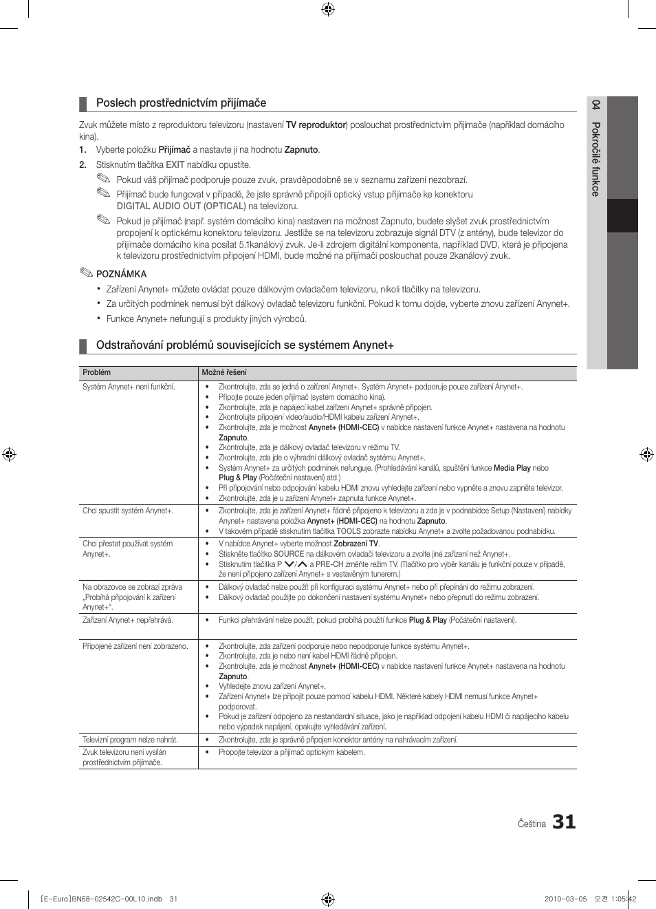 Samsung LE32C530F1W User Manual | Page 259 / 381
