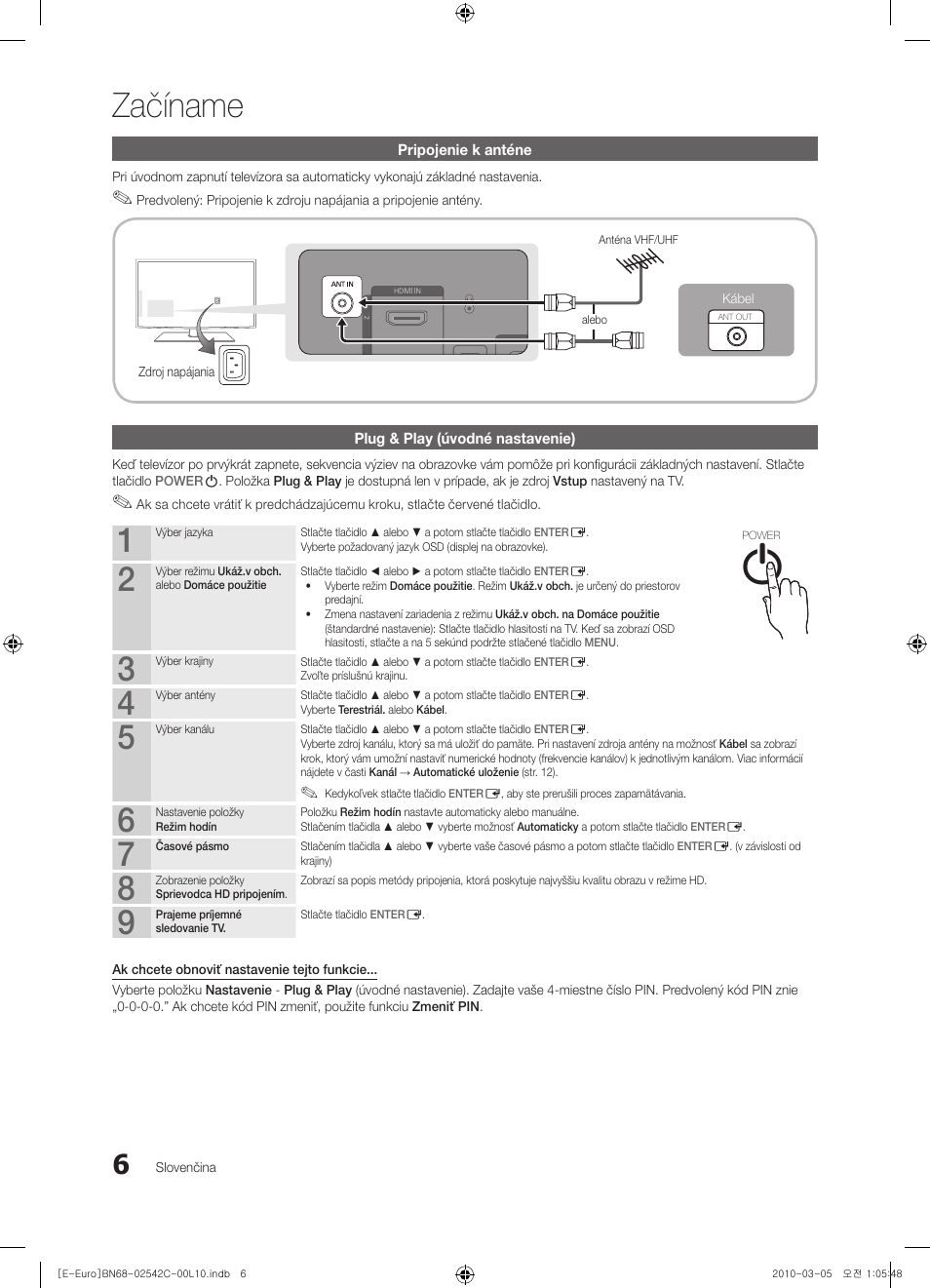 Začíname | Samsung LE32C530F1W User Manual | Page 272 / 381