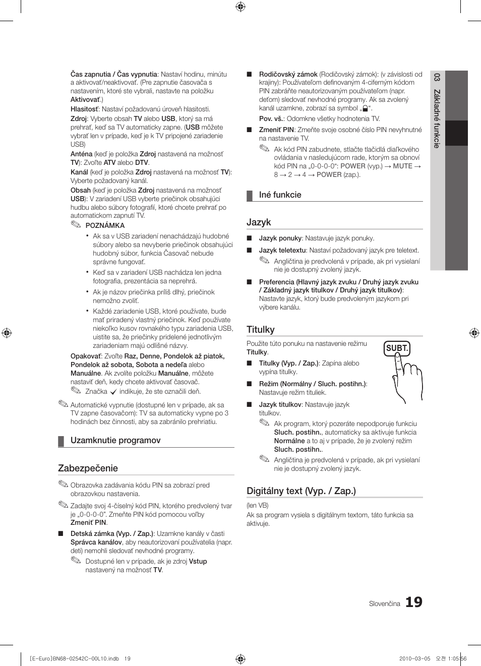 Samsung LE32C530F1W User Manual | Page 285 / 381