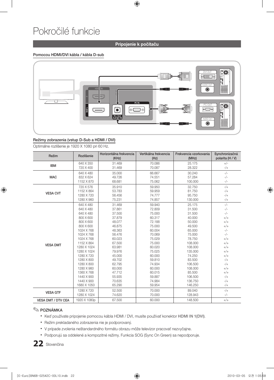 Pokročilé funkcie | Samsung LE32C530F1W User Manual | Page 288 / 381