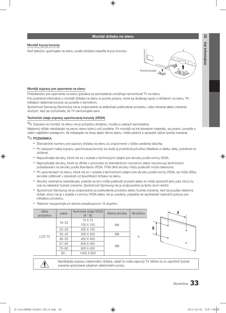 Samsung LE32C530F1W User Manual | Page 299 / 381