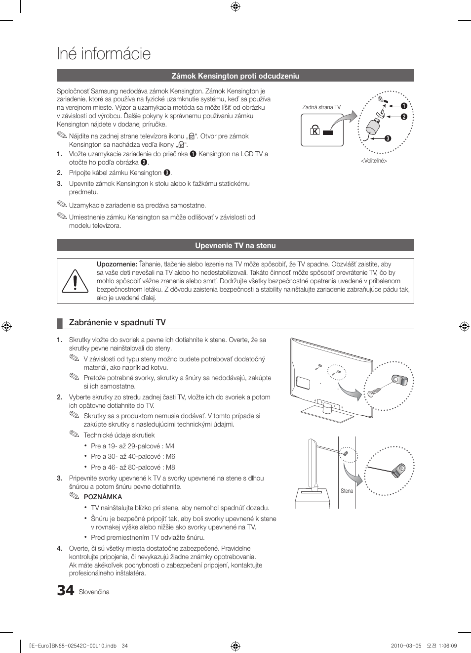 Iné informácie | Samsung LE32C530F1W User Manual | Page 300 / 381