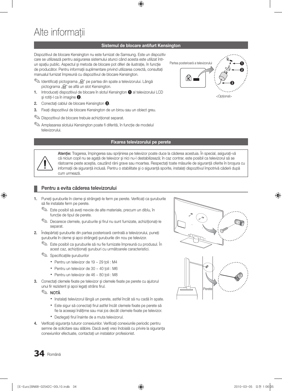 Alte informaţii | Samsung LE32C530F1W User Manual | Page 338 / 381