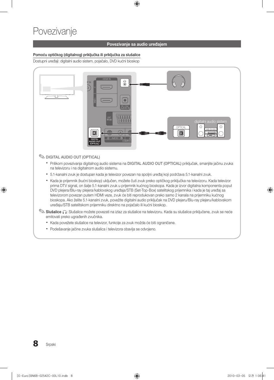Povezivanje | Samsung LE32C530F1W User Manual | Page 350 / 381