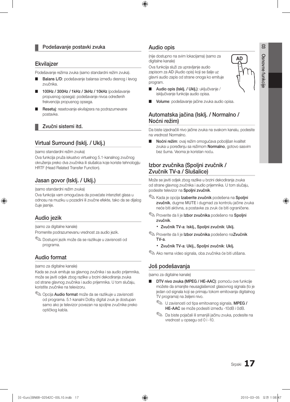 Samsung LE32C530F1W User Manual | Page 359 / 381