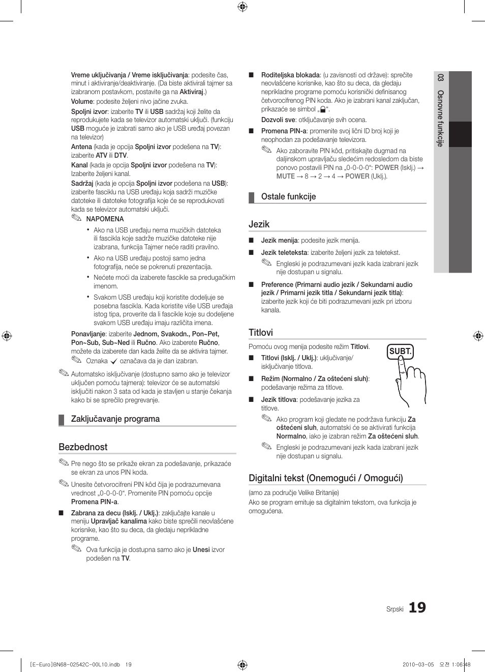 Samsung LE32C530F1W User Manual | Page 361 / 381