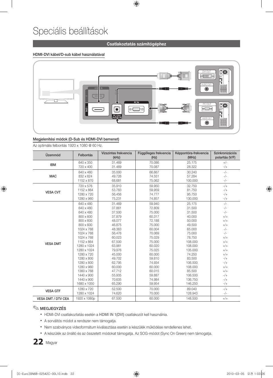 Speciális beállítások | Samsung LE32C530F1W User Manual | Page 60 / 381
