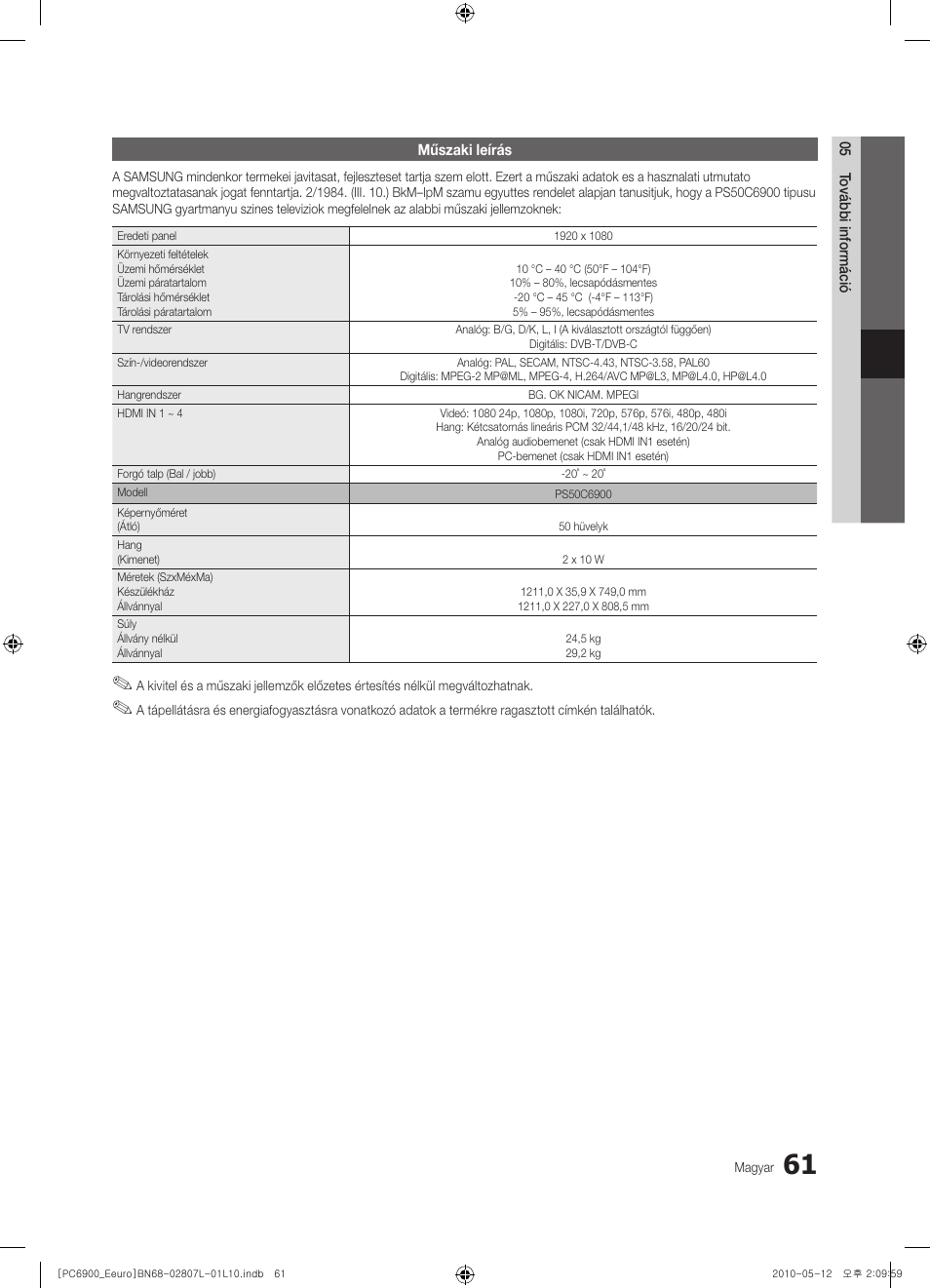 Samsung PS50C6900YW User Manual | Page 123 / 620