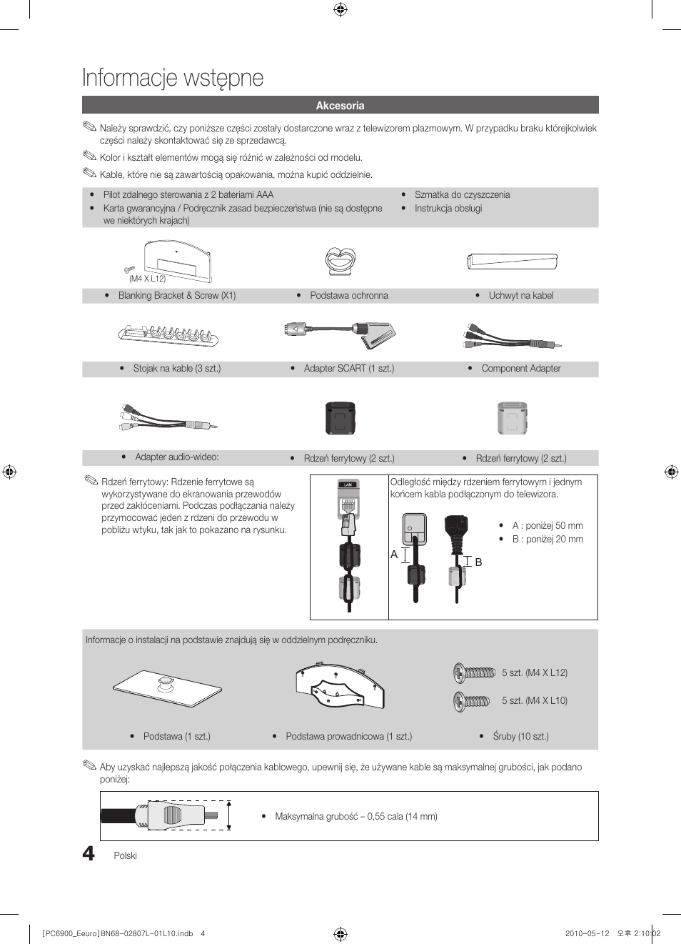 Informacje wstępne | Samsung PS50C6900YW User Manual | Page 128 / 620