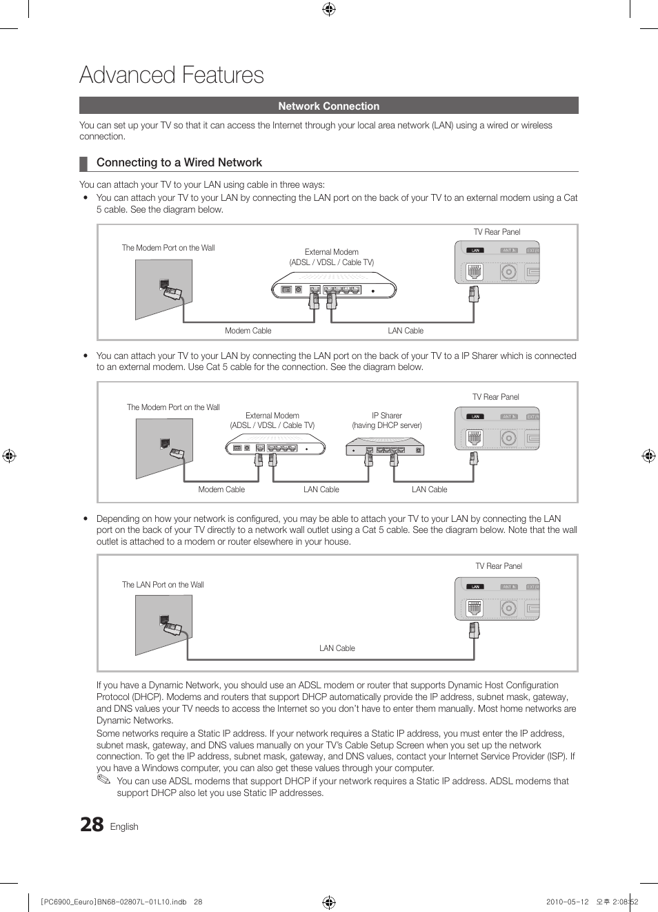 Advanced features | Samsung PS50C6900YW User Manual | Page 28 / 620