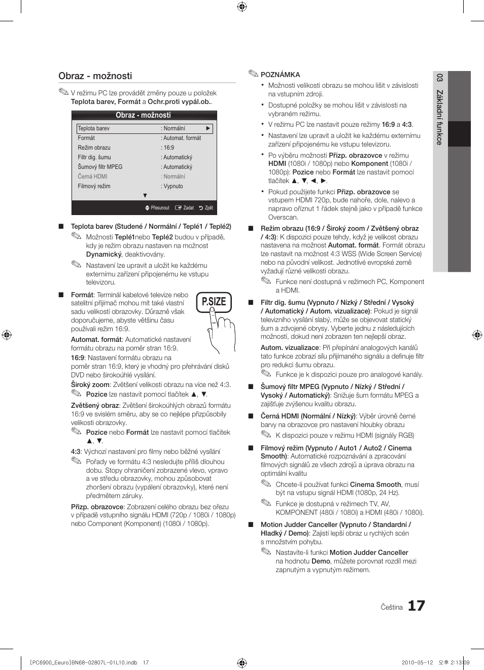 P.size | Samsung PS50C6900YW User Manual | Page 389 / 620