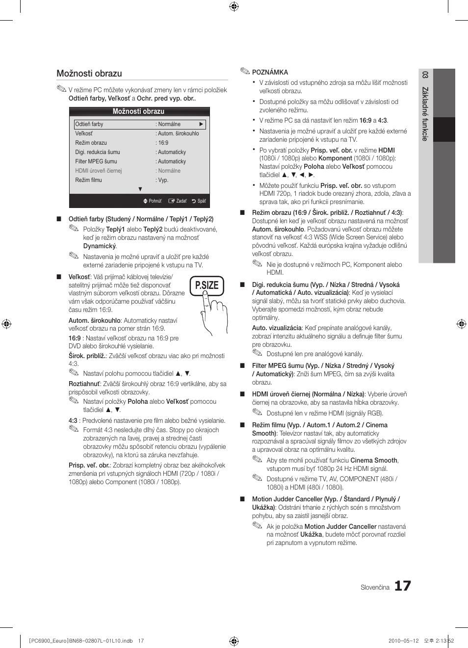 P.size | Samsung PS50C6900YW User Manual | Page 451 / 620