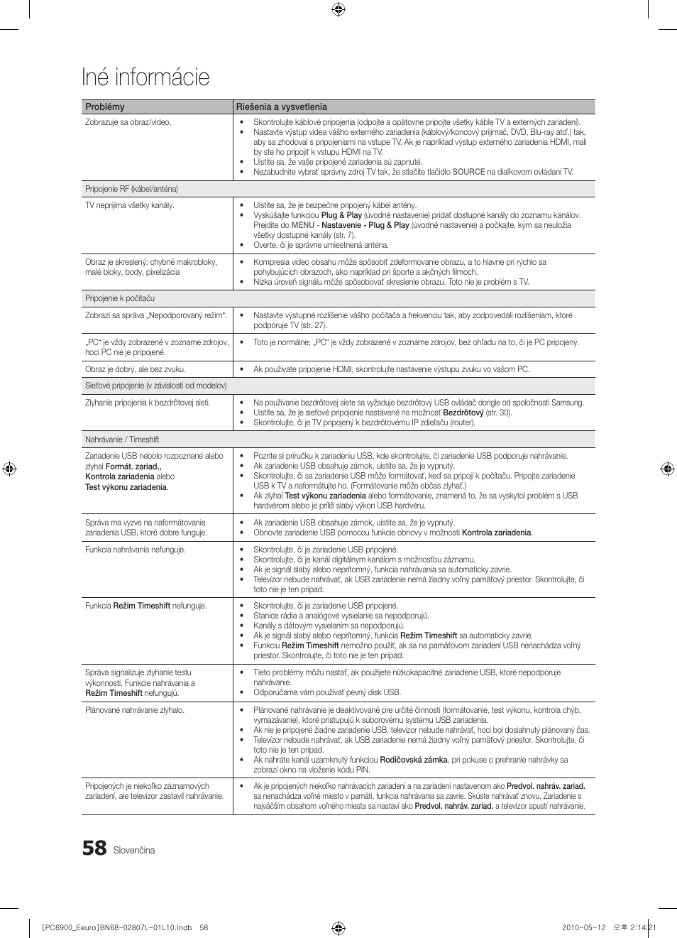 Iné informácie | Samsung PS50C6900YW User Manual | Page 492 / 620