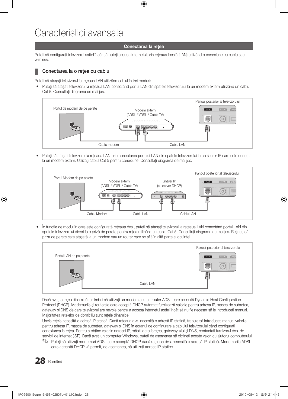 Caracteristici avansate | Samsung PS50C6900YW User Manual | Page 524 / 620