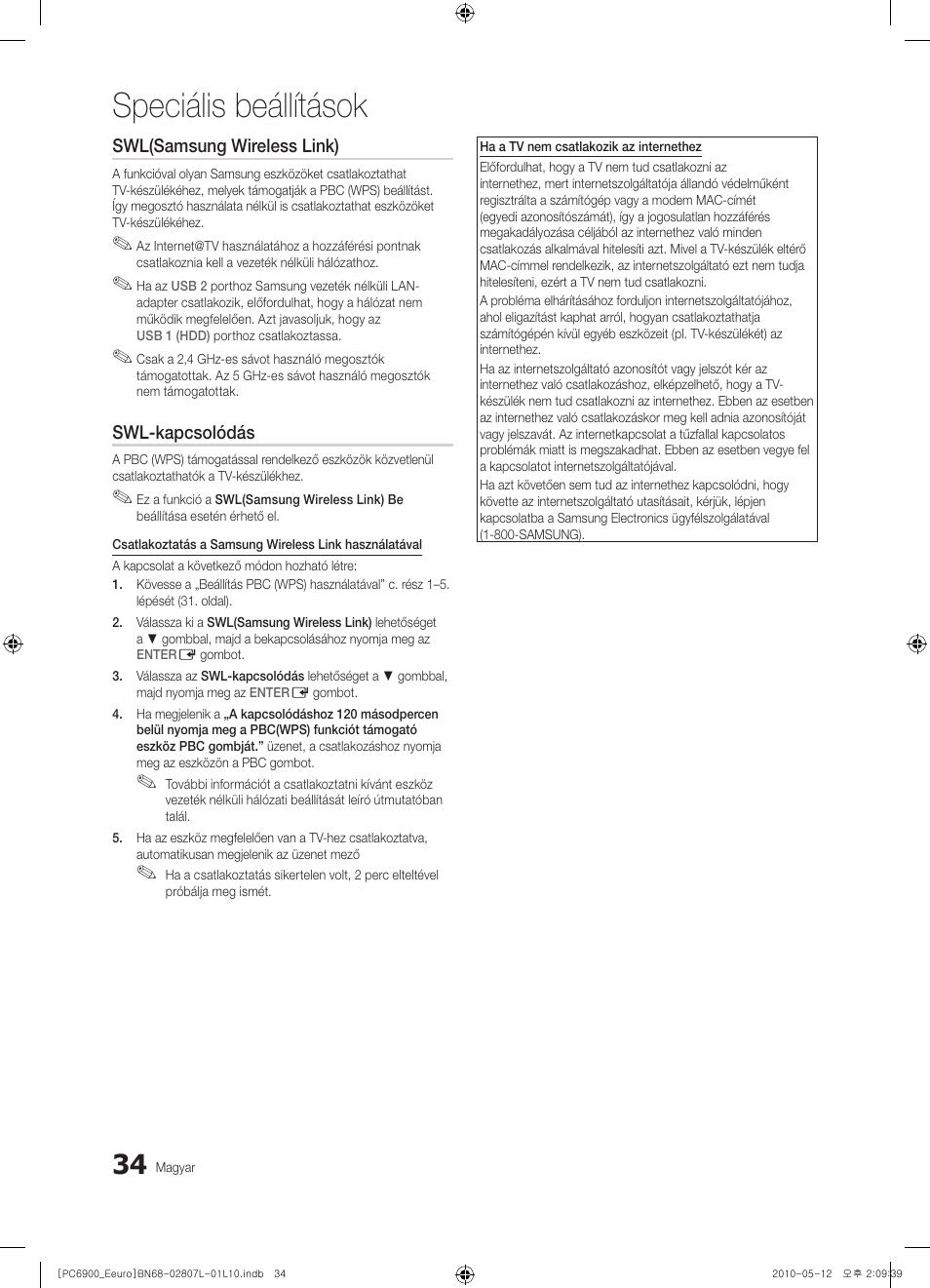 Speciális beállítások | Samsung PS50C6900YW User Manual | Page 96 / 620