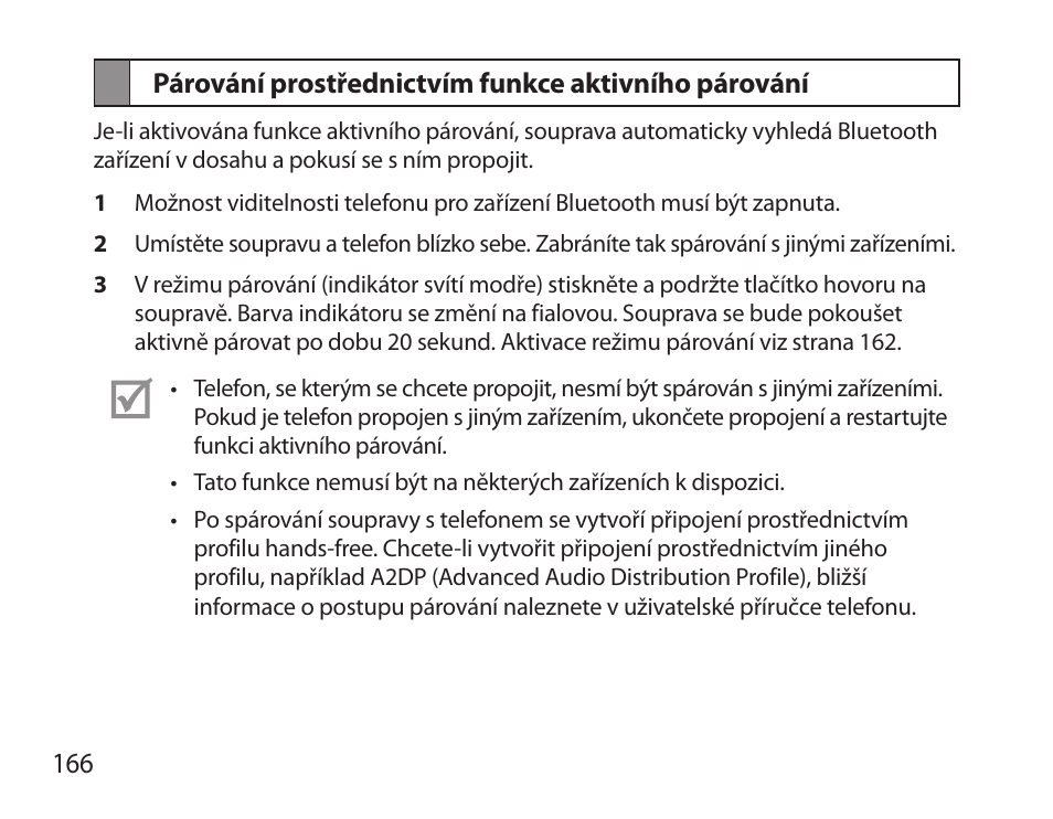 Párování prostřednictvím funkce aktivního párování | Samsung BHS6000 User Manual | Page 168 / 218