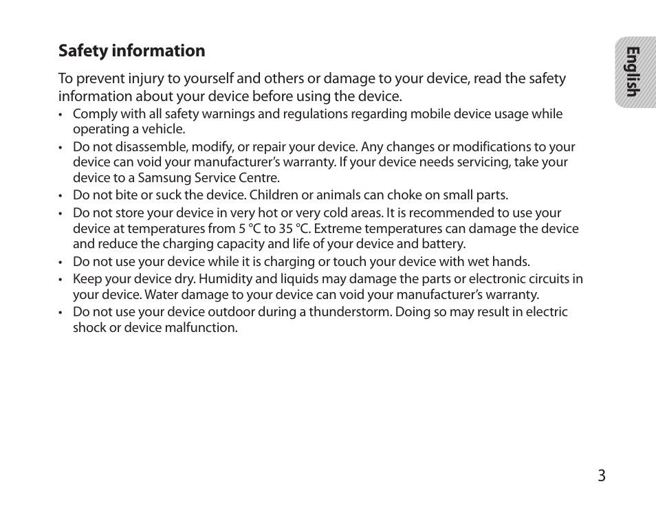 3english safety information | Samsung BHS6000 User Manual | Page 5 / 218
