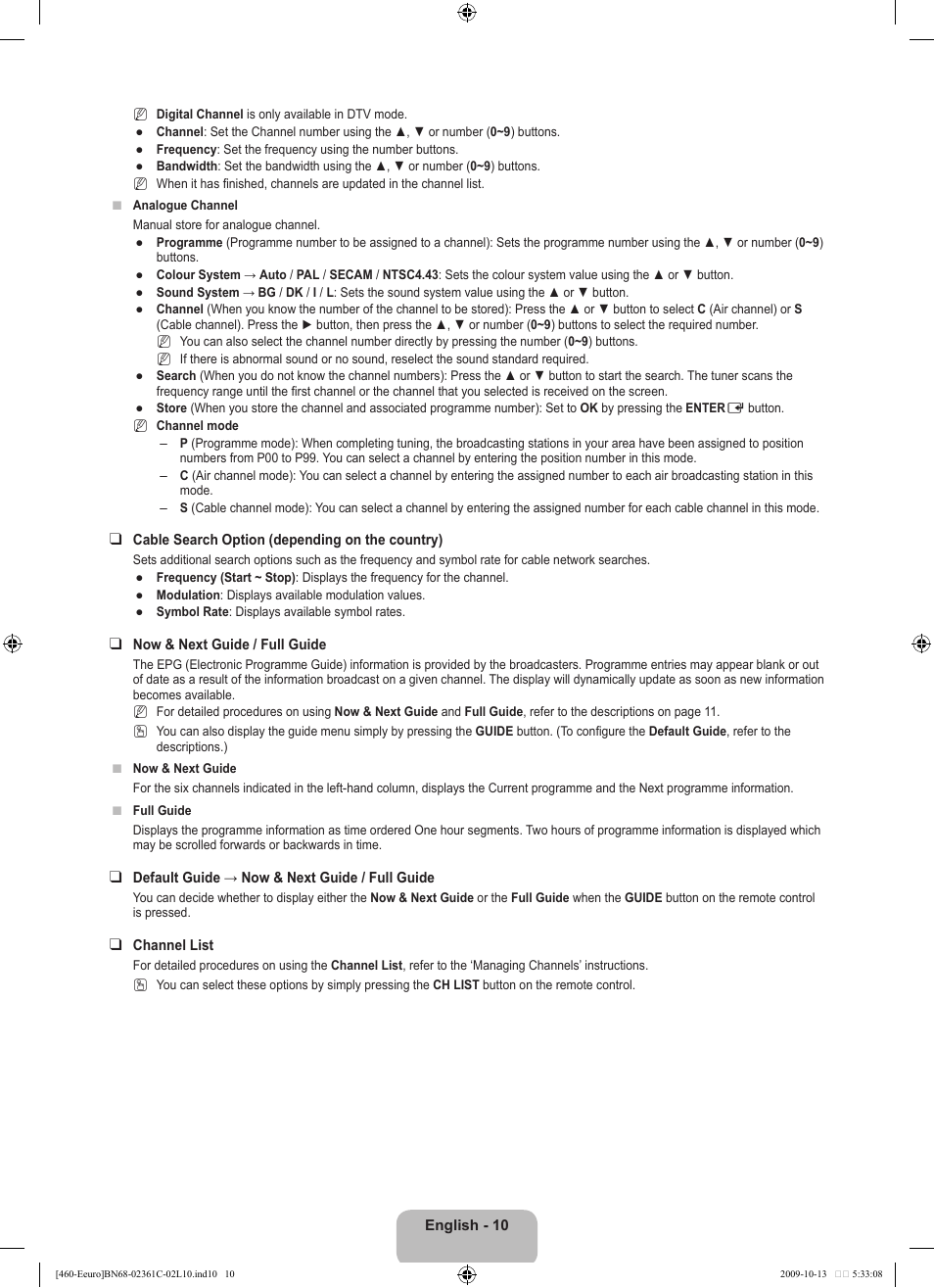 Samsung LE32B460B2W User Manual | Page 12 / 328