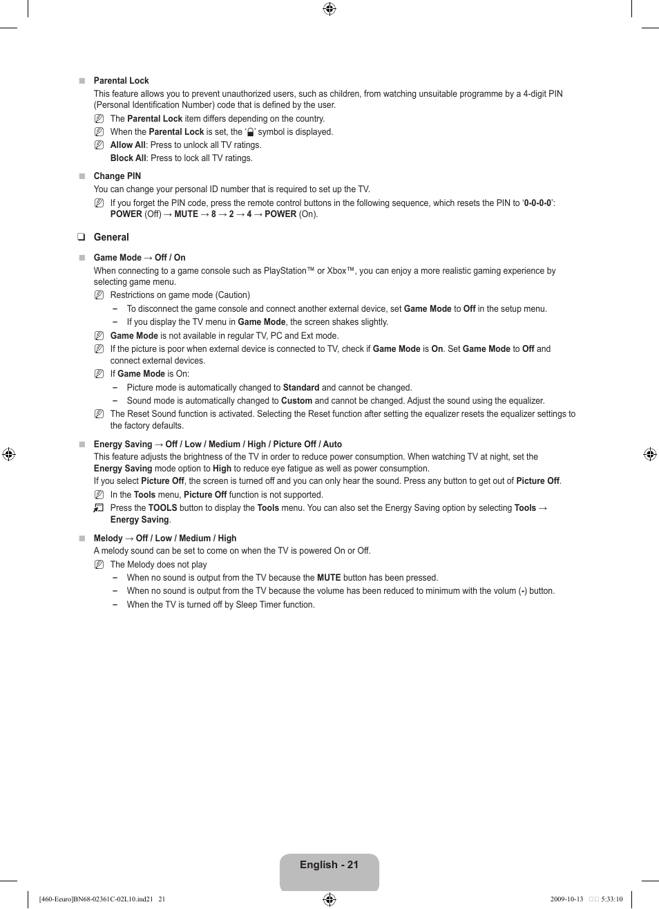 Samsung LE32B460B2W User Manual | Page 23 / 328