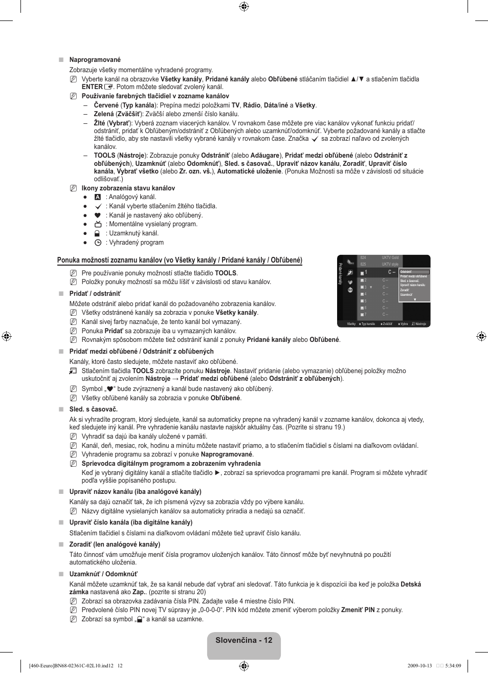 Slovenčina - 12 | Samsung LE32B460B2W User Manual | Page 238 / 328