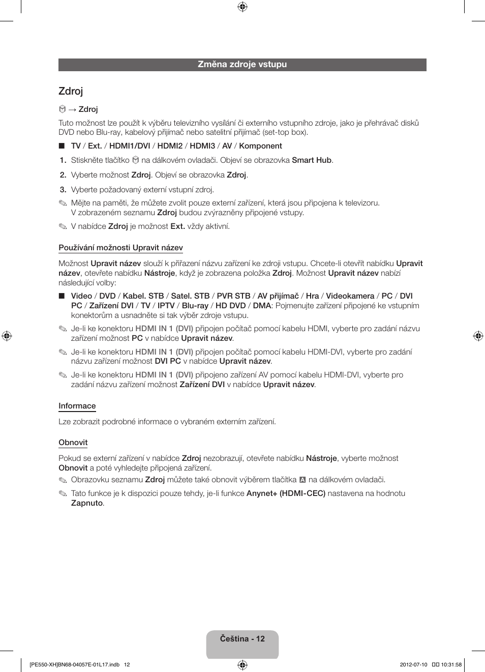 Zdroj | Samsung PS51E550D1W User Manual | Page 144 / 374