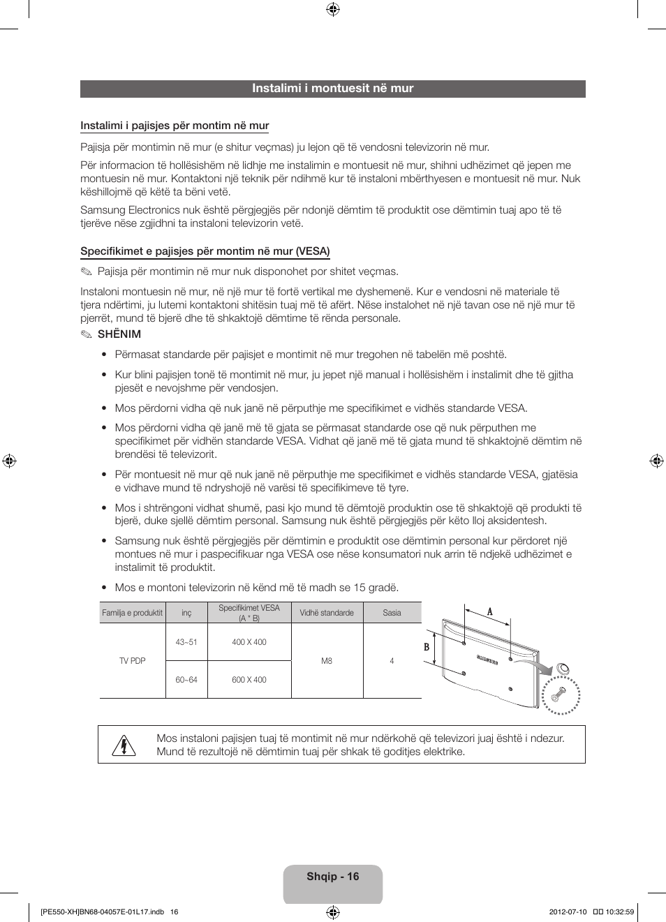 Samsung PS51E550D1W User Manual | Page 236 / 374