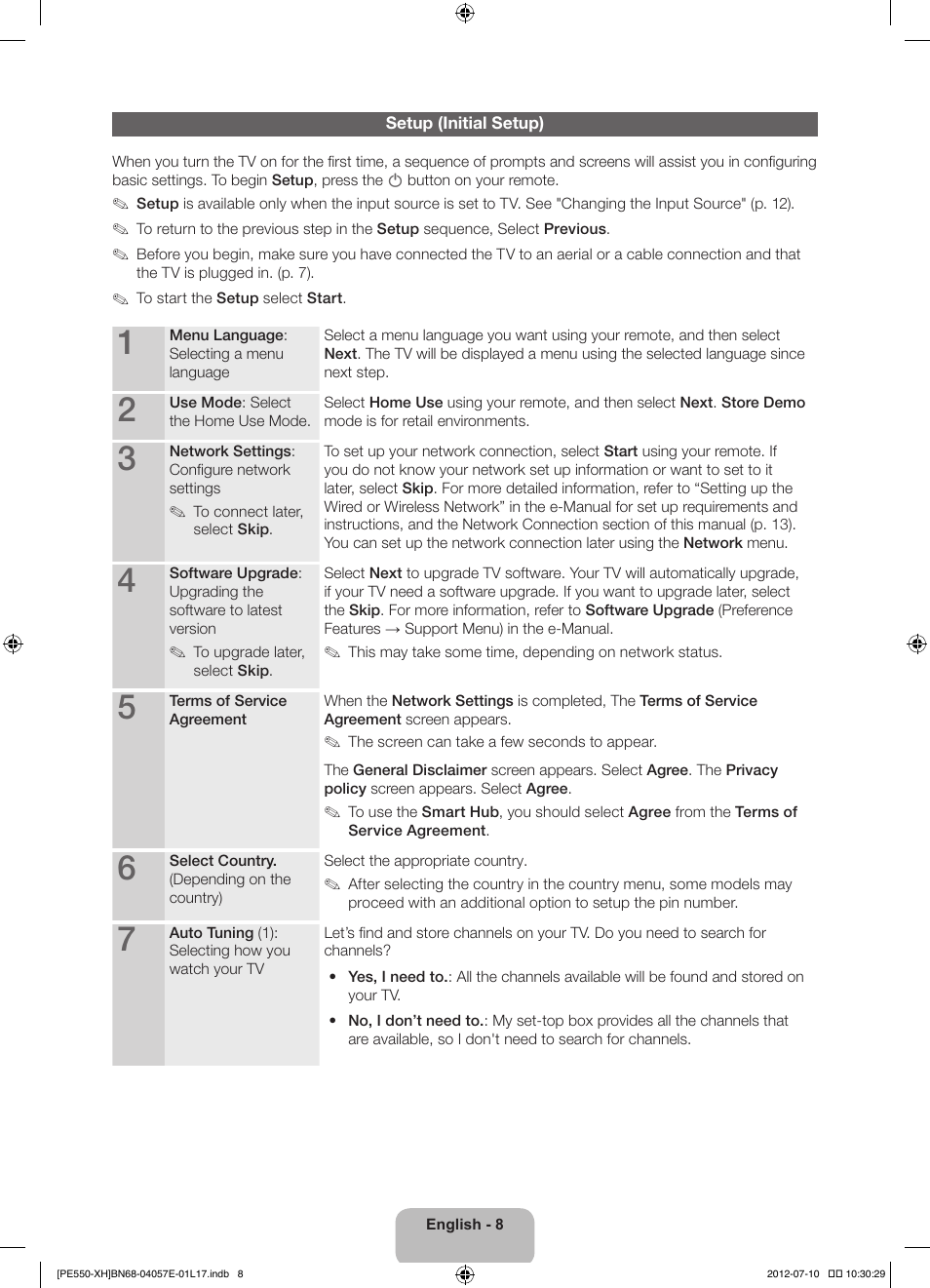 Samsung PS51E550D1W User Manual | Page 8 / 374