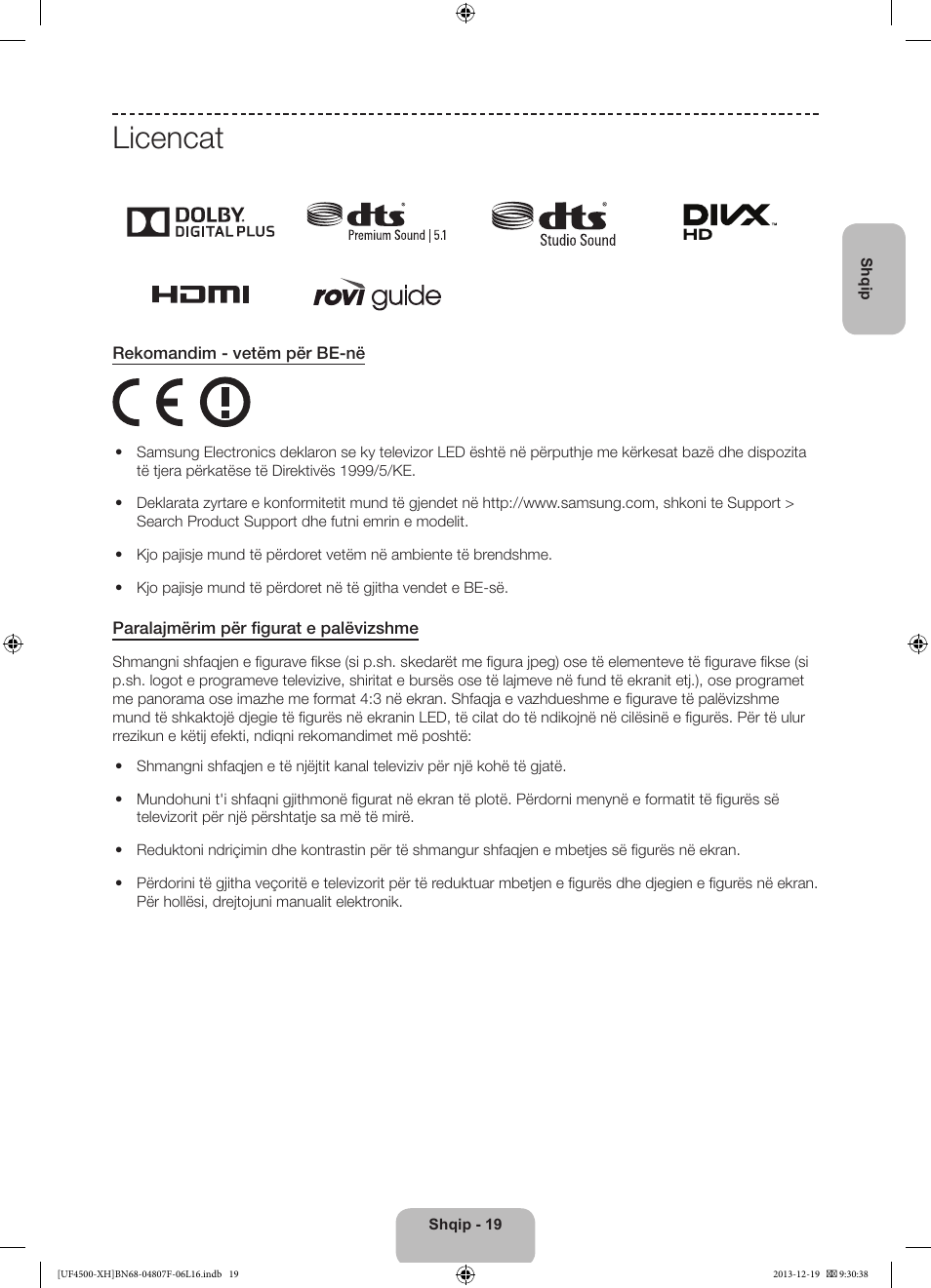 Licencat | Samsung UE32F4500AW User Manual | Page 199 / 289