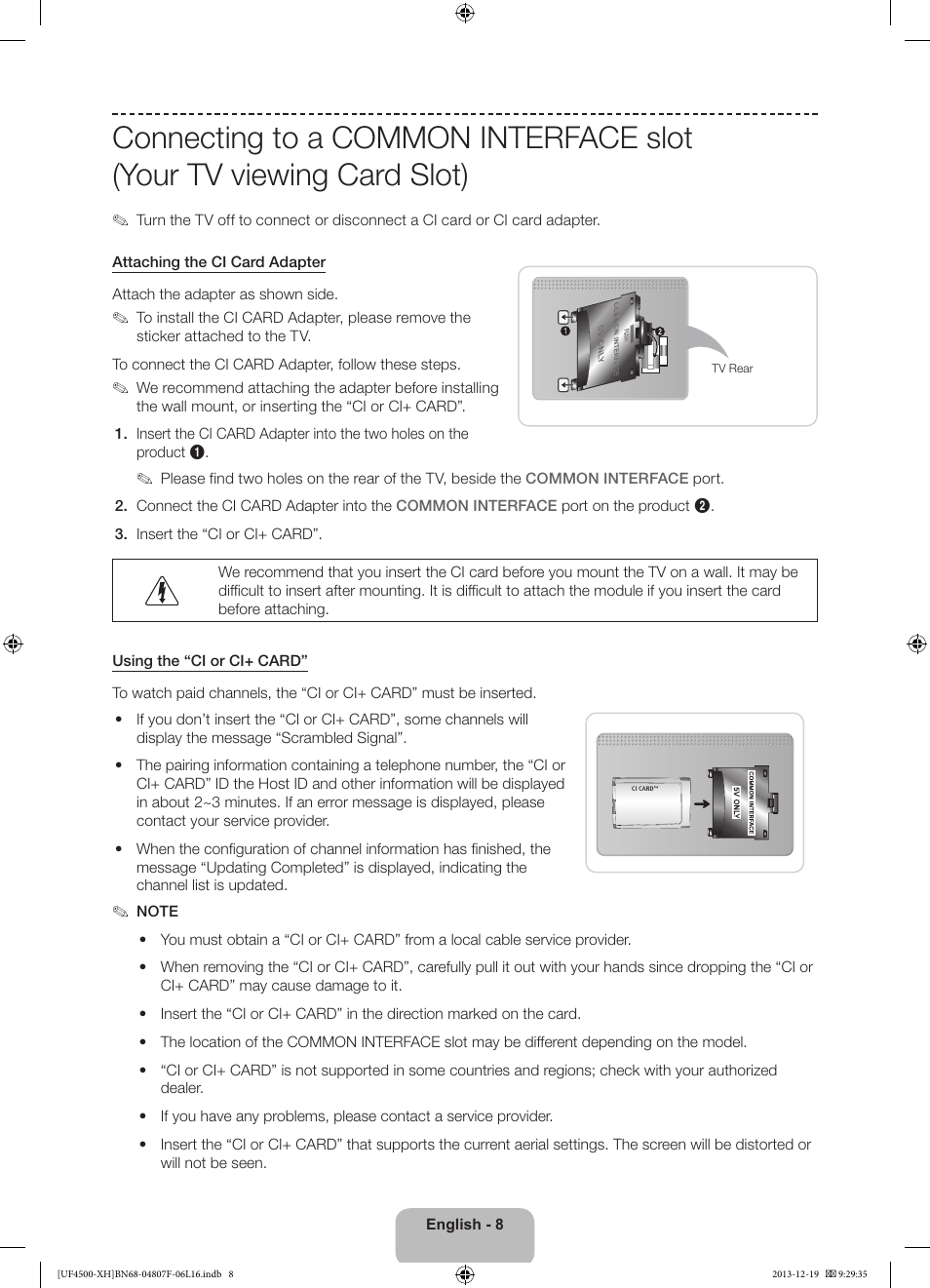 Samsung UE32F4500AW User Manual | Page 8 / 289