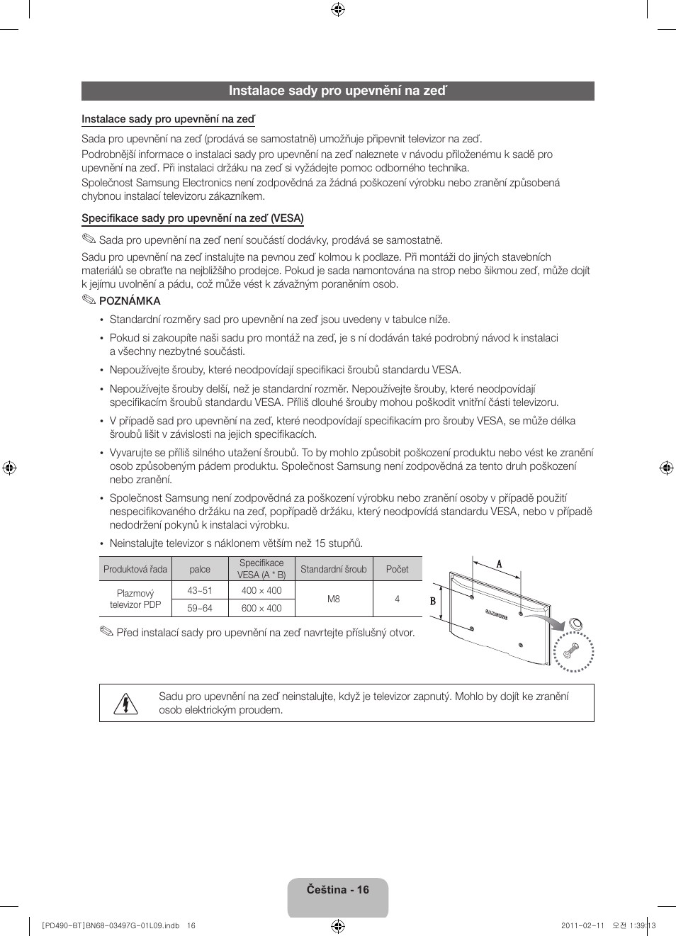 Samsung PS43D490A1W User Manual | Page 36 / 166