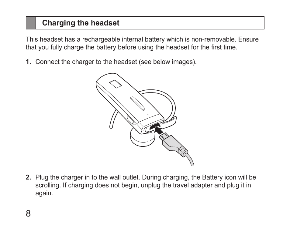 Charging the headset | Samsung HM6400 User Manual | Page 10 / 187