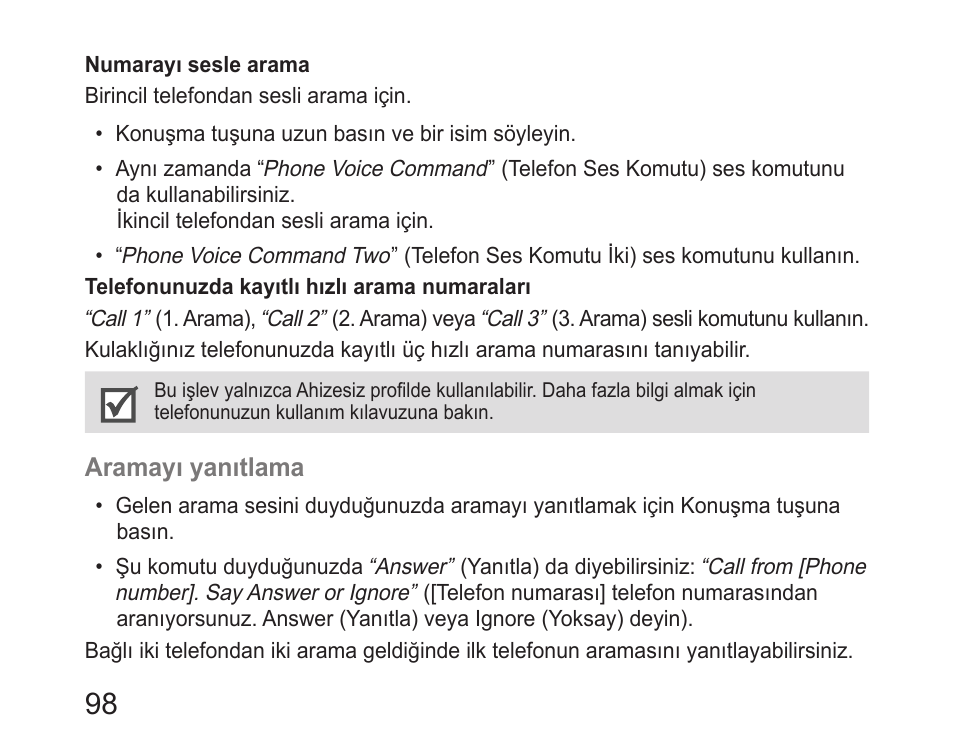 Samsung HM6400 User Manual | Page 100 / 187