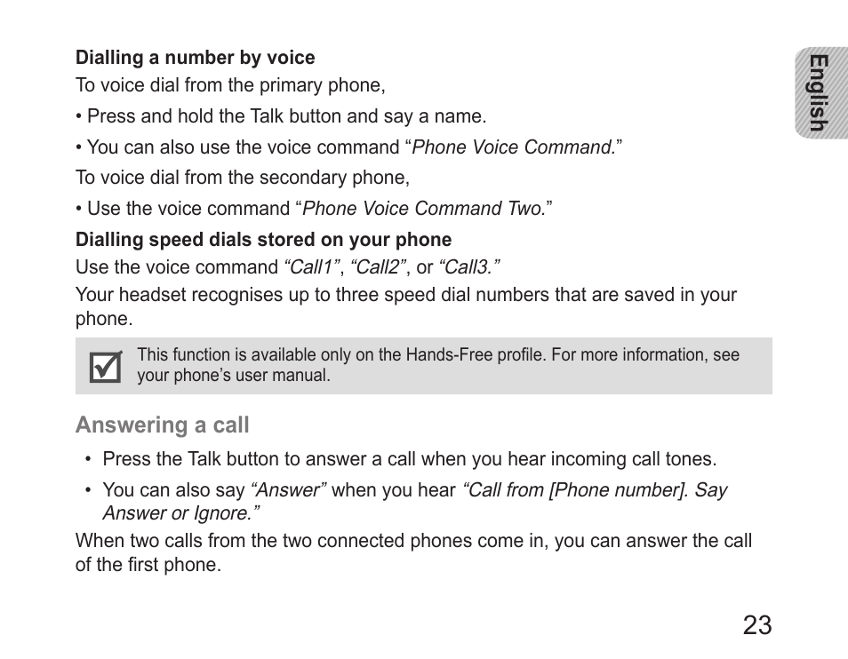 Samsung HM6400 User Manual | Page 25 / 187