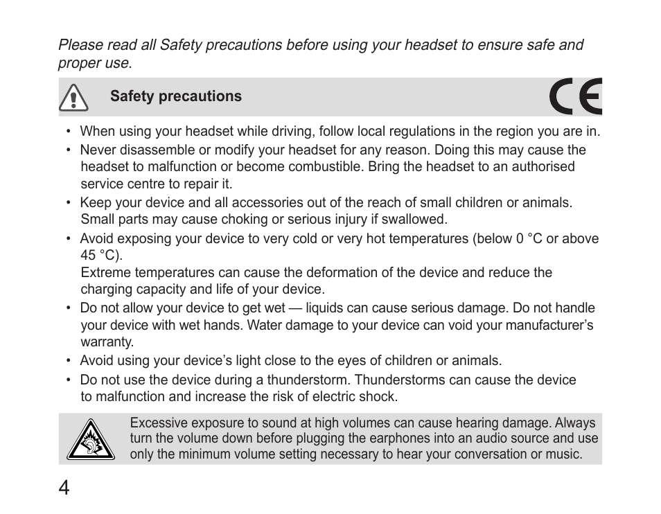 Safety precautions | Samsung HM6400 User Manual | Page 6 / 187