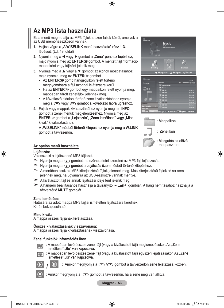 Az mp lista használata | Samsung LE37A656A1F User Manual | Page 123 / 614