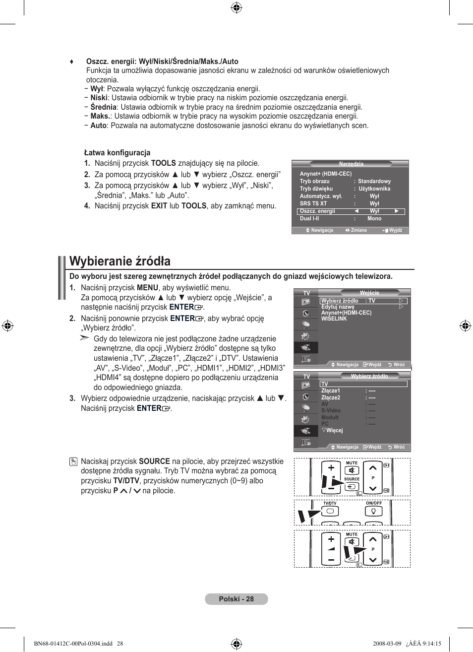 Wybieranie źródła | Samsung LE37A656A1F User Manual | Page 166 / 614