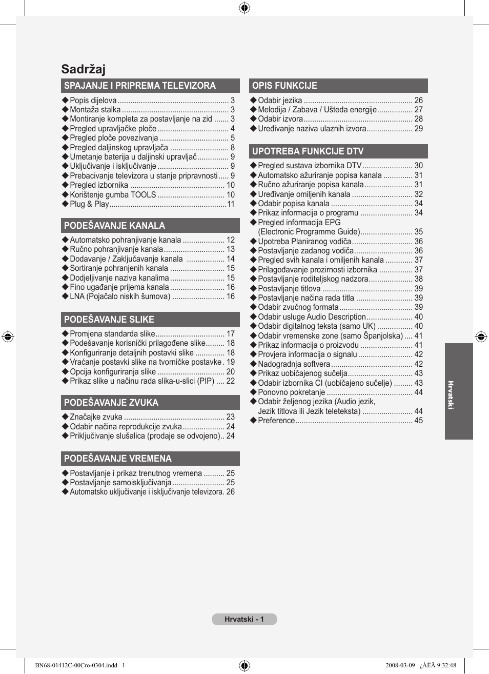 Sadržaj | Samsung LE37A656A1F User Manual | Page 343 / 614