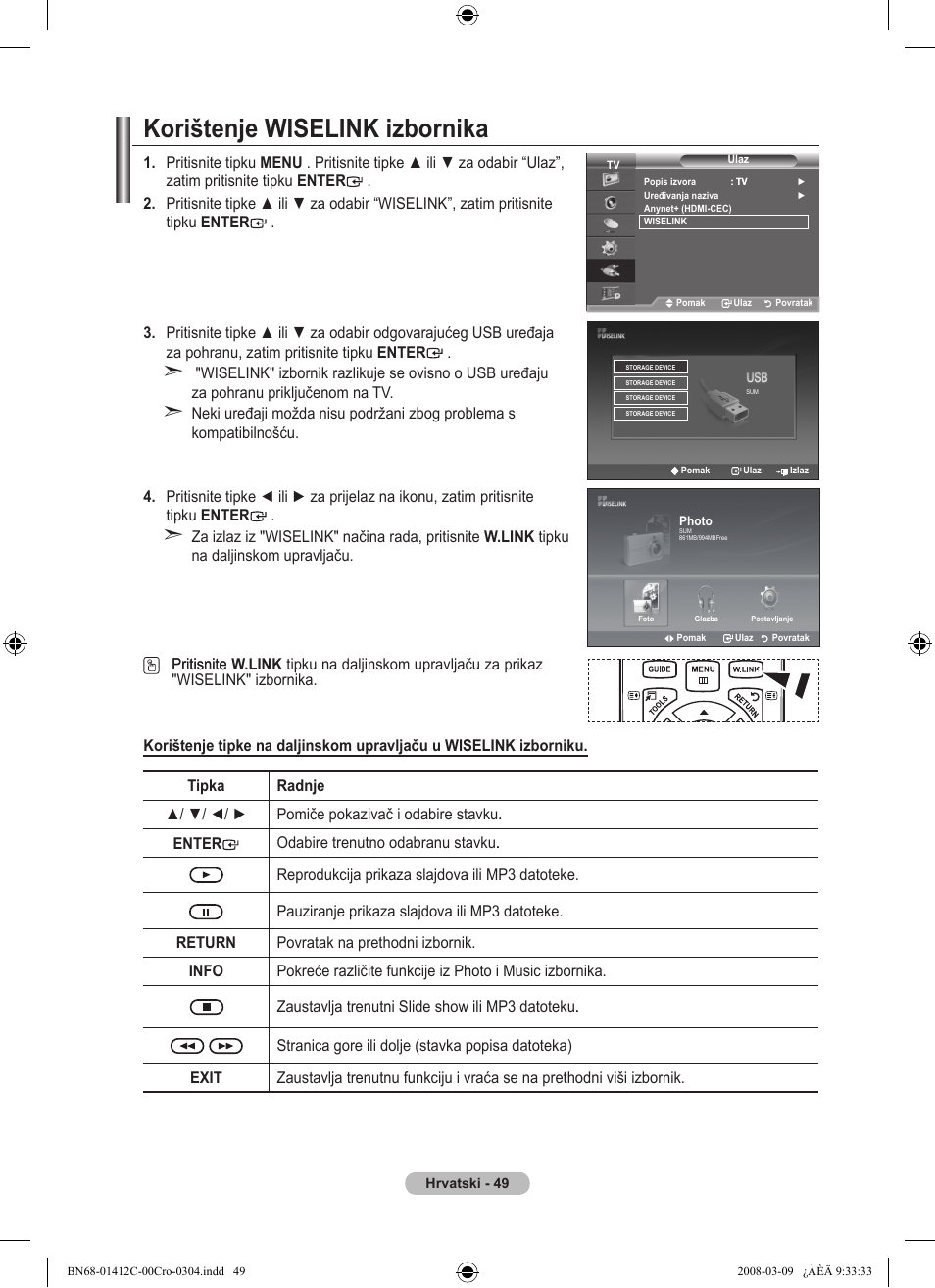 Korištenje wiselink izbornika | Samsung LE37A656A1F User Manual | Page 391 / 614