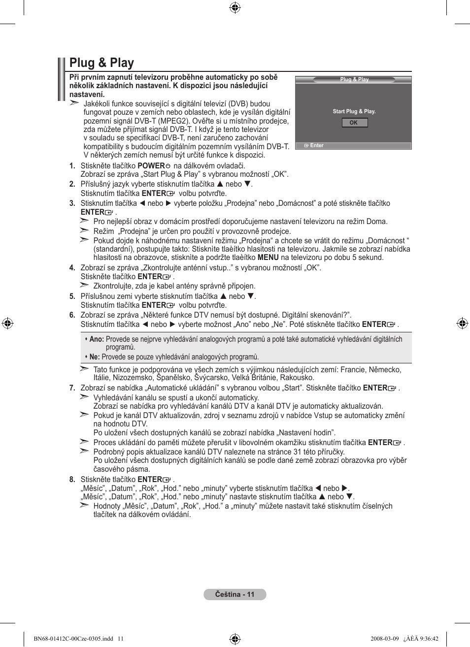 Plug & play | Samsung LE37A656A1F User Manual | Page 421 / 614