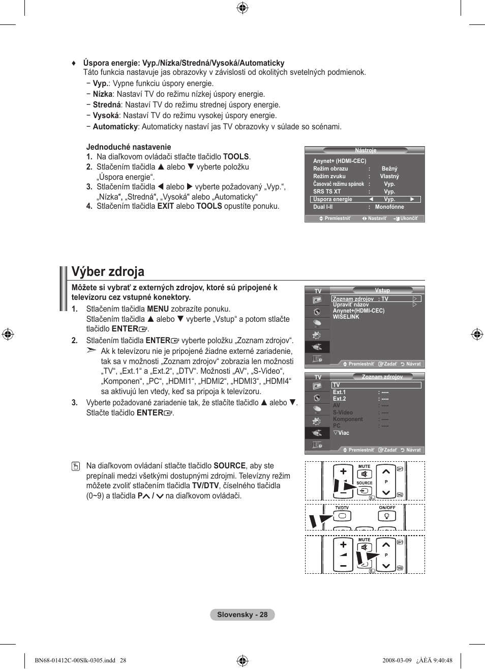 Výber zdroja | Samsung LE37A656A1F User Manual | Page 506 / 614