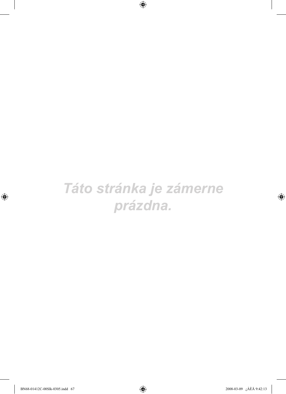 Táto stránka je zámerne prázdna | Samsung LE37A656A1F User Manual | Page 545 / 614