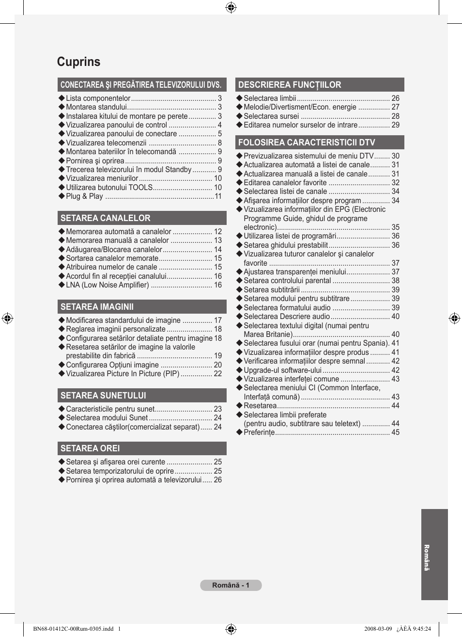 Cuprins | Samsung LE37A656A1F User Manual | Page 547 / 614