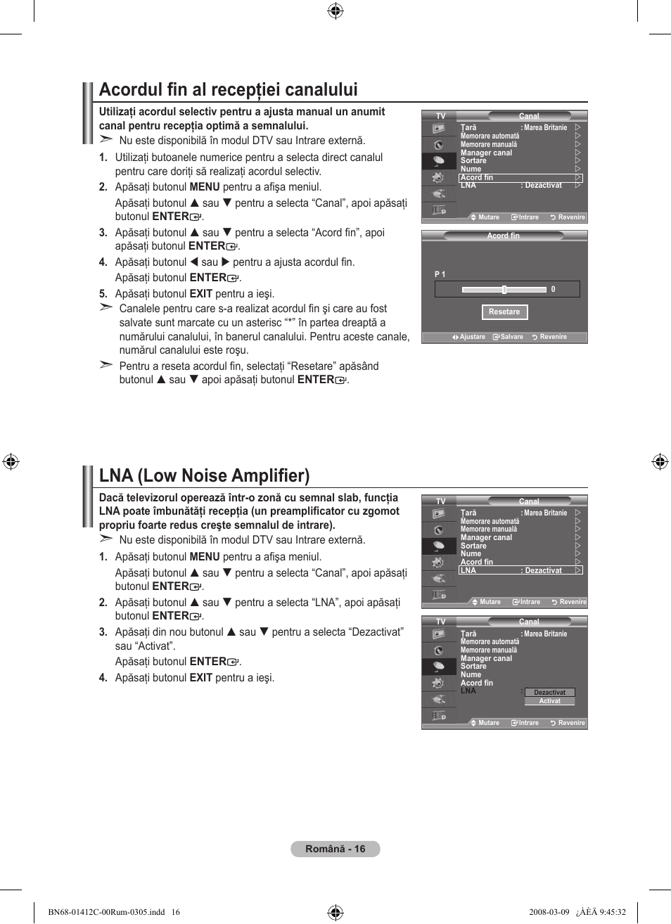 Acordul fin al recepţiei canalului, Lna (low noise amplifier) | Samsung LE37A656A1F User Manual | Page 562 / 614