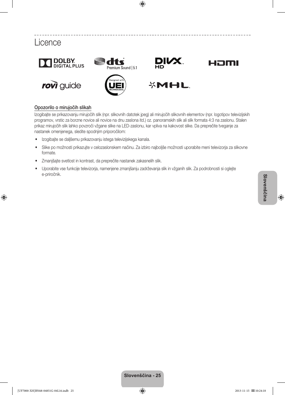 Licence | Samsung UE40F7000ST User Manual | Page 313 / 385