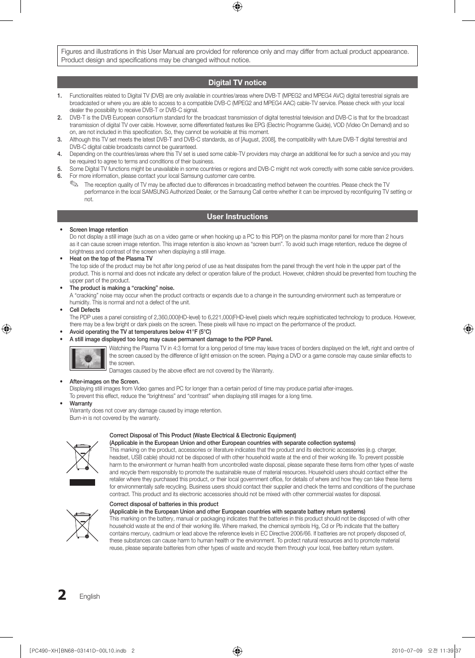 Samsung PS50C490B3W User Manual | Page 2 / 422