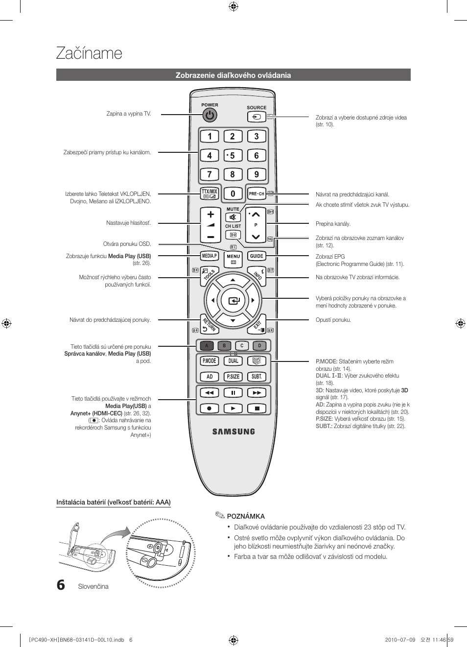 Začíname | Samsung PS50C490B3W User Manual | Page 300 / 422