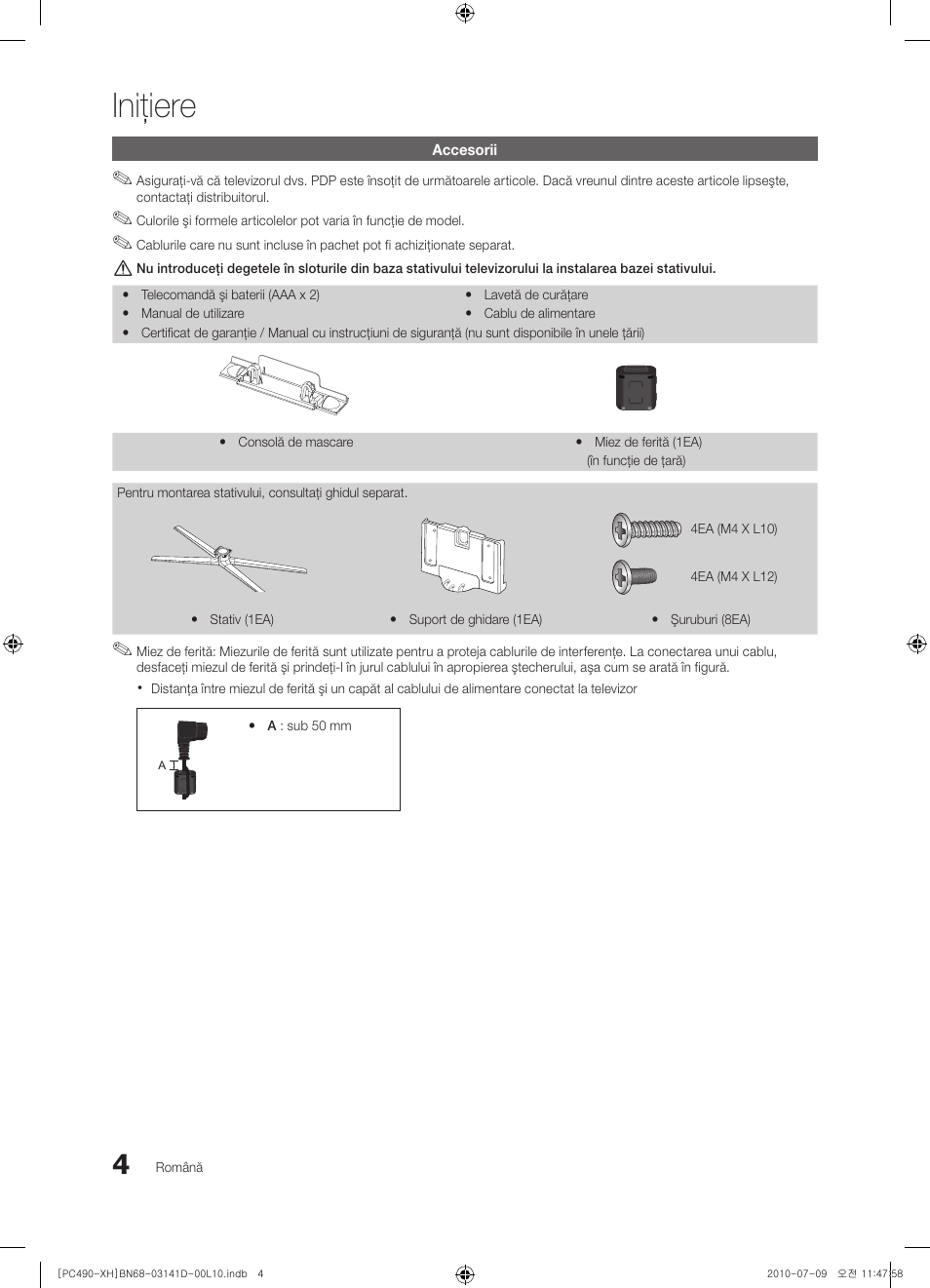 Iniţiere | Samsung PS50C490B3W User Manual | Page 340 / 422