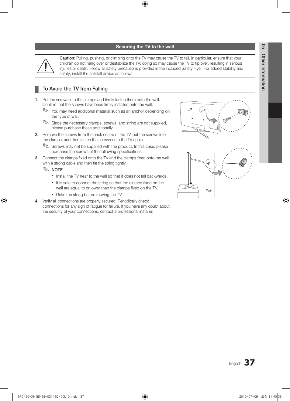 Samsung PS50C490B3W User Manual | Page 37 / 422