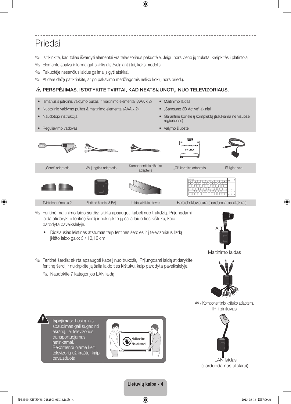 Priedai | Samsung PS64F8500SL User Manual | Page 340 / 385