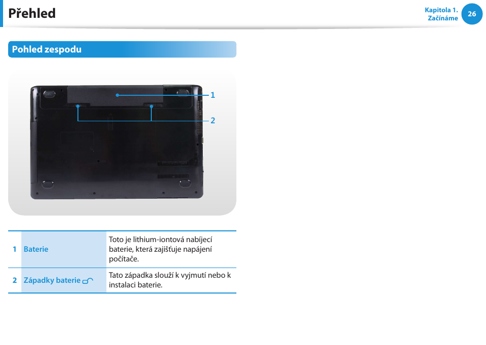 Přehled | Samsung NP270E5GI User Manual | Page 27 / 134